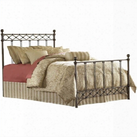 Fashion Bed Argyle Metal Poster Bed In Copper Chrome-full