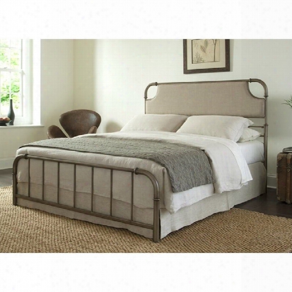 Fashion Bed Snap Dahlia King Metal Bed In Aged Iron