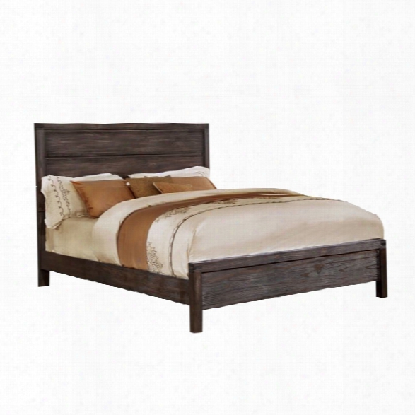 Furniture Of America Bahlmer California King Panel Bed In Rustic Brown