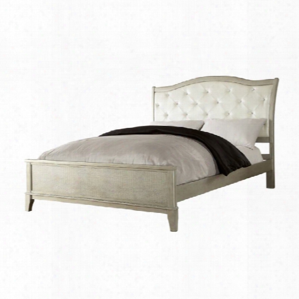 Furniture Of America Bessie King Tufted Bed In Silver Gray