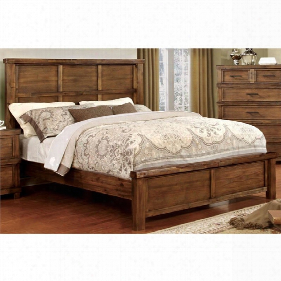 Furniture Of America Cynthia Transitional Queen Panel Bed In Oak