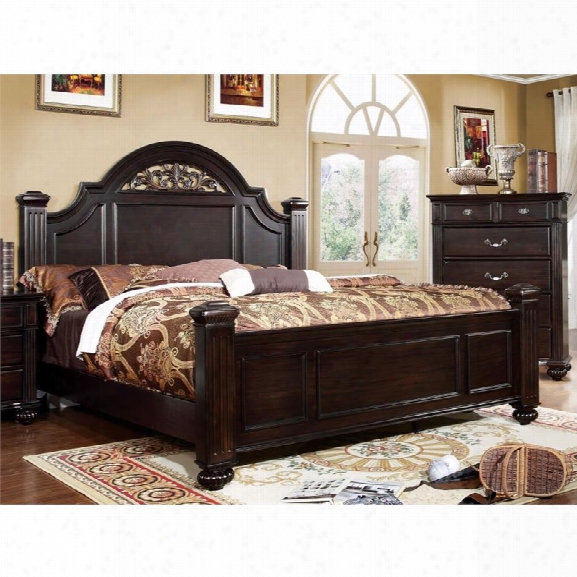 Furniture Of America Damos California King Panel Bed In Dark Walnut