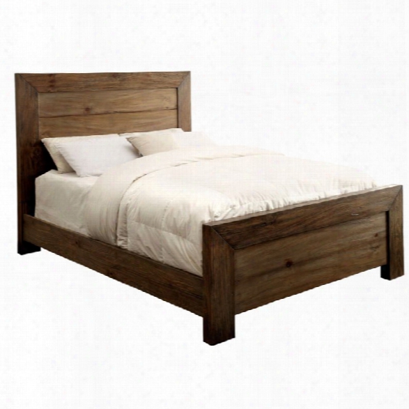 Furniture Of America Dr Ew King Platform Bed In Rustic Natural