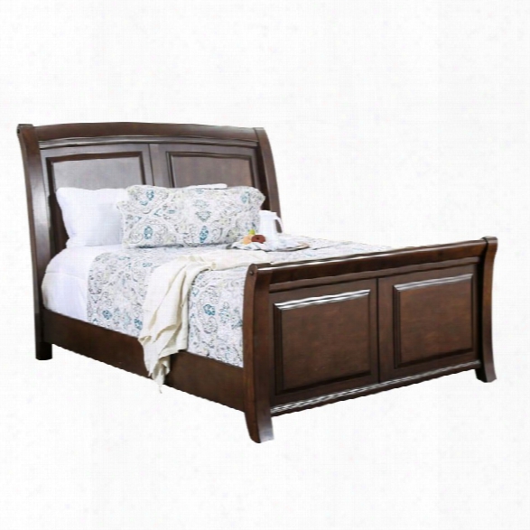 Furniture Of America Glinda California King Bed In Brown Cherry