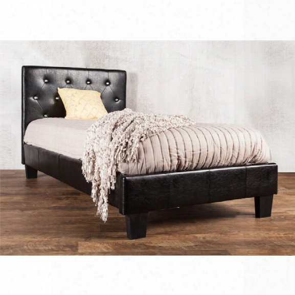 Furniture Of America Kylen California King Leather Tufted Platform Bed