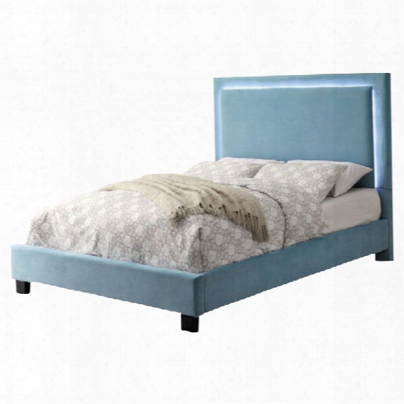 Furniture Of America Luna California King Led Bed In Blue