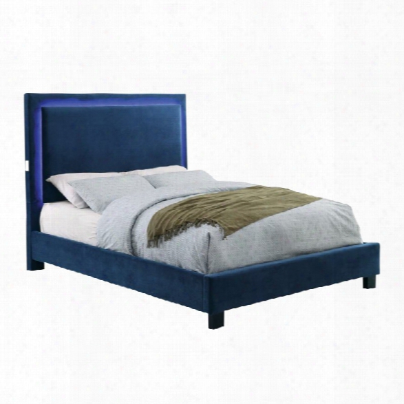 Furniture Of America Luna King Led Bed In Navy