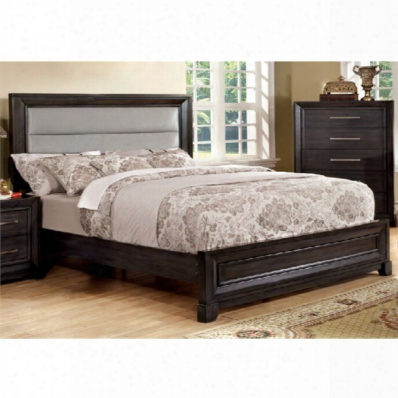 Furniture Of America Prather California King Panel Bed In Dark Gray