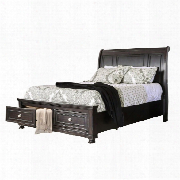 Furniture Of America Stillo Queen Footboard Storage Bed In Espresso