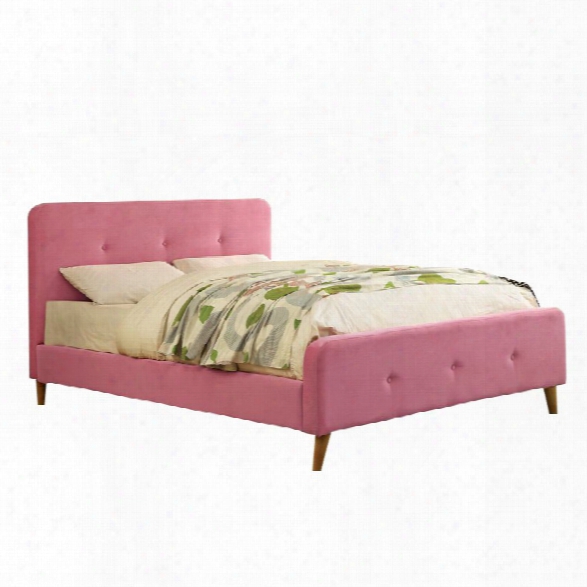 Furniture Of America Tullah Queen Platform Bed In Pink