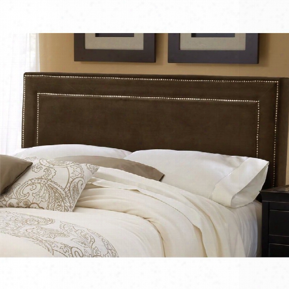 Hillsdale Amber Upholstered King Panel Headboard In Bronw