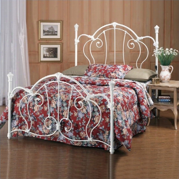 Hillsdale Cherie White Metal Poster Bed-queen