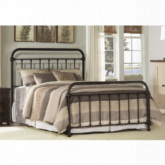 Hillsdale Kirkland Full Metal Spindle Panel Bed In Dark Bronze