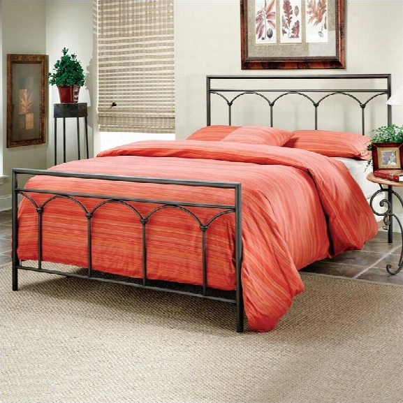 Hillsdale Mckenzie Metal Panel Bed Brown Steel Finish-king