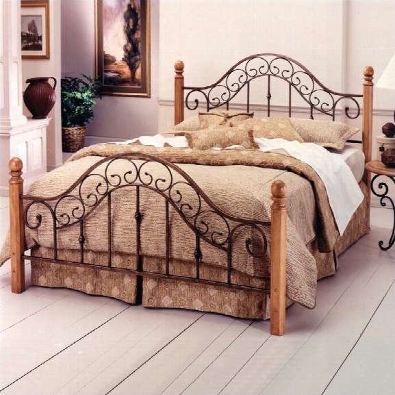 Hillsdale San Marco Metal Poster Bed In Brown Rust Copper Finish-king