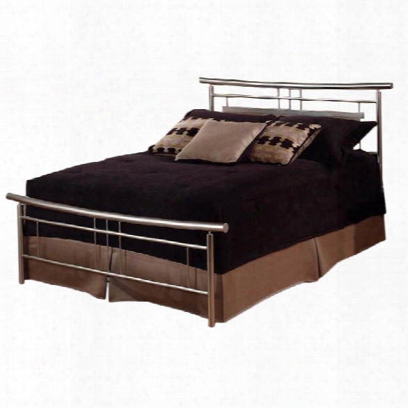 Hillsdale Soho Metal Bed In Brushed Nickel Finish-full