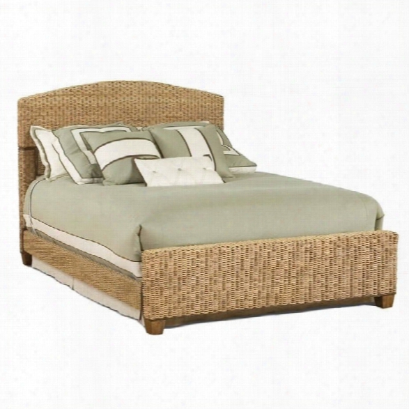 Home Styles Cabana Banana Natural Woven Queen Panel Bed In Honey