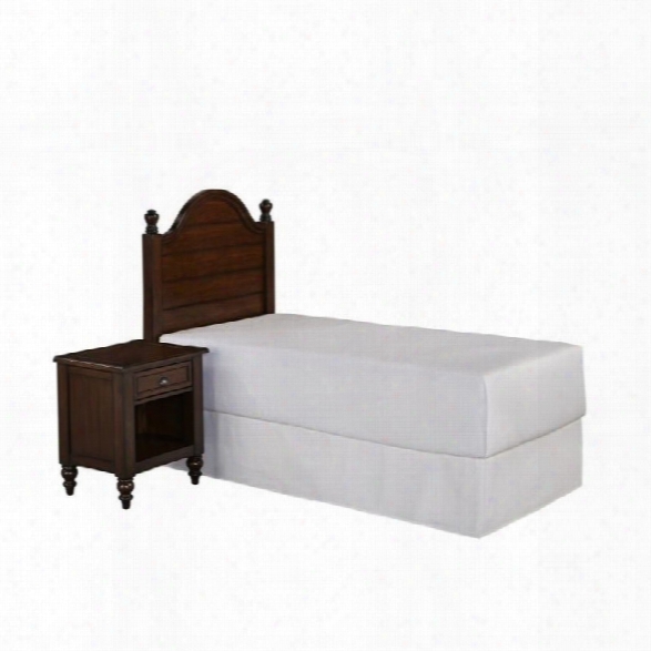 Home Styles Country Comfort Twin Headboard And Night Stand In Bourbon