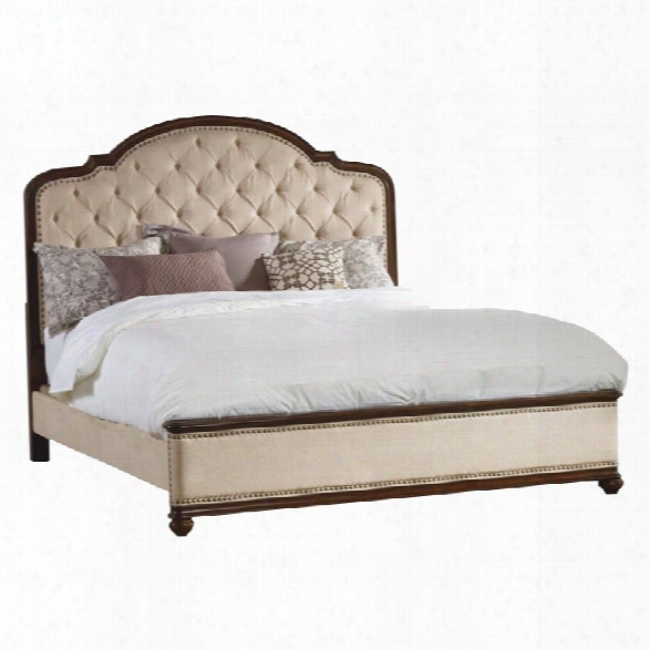 Hooker Furniture Leesburg Upholstered King Bed In Mahogany