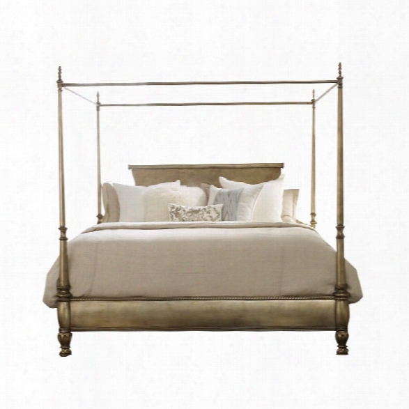 Hooker Furniture Melange Montage King Canopy Poster Bed In Gold