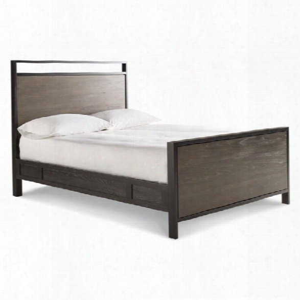 Maklaine Full Panel Bed In Black And Brown