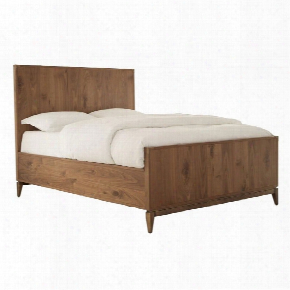 Maklaine Queen Panel Bed In Natural Walnut