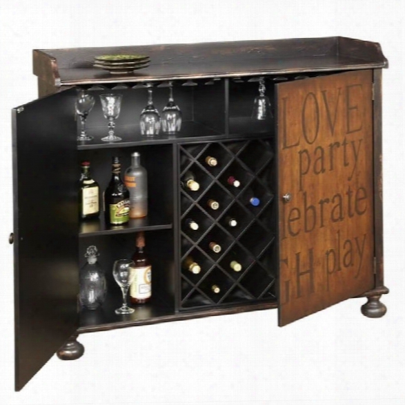 Pulaski Accents Artistic Expressions Wine Cabinet In Tanner