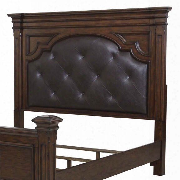 Pulaski Durango Ridge Leather King Panel Headboard In Aged Brandy