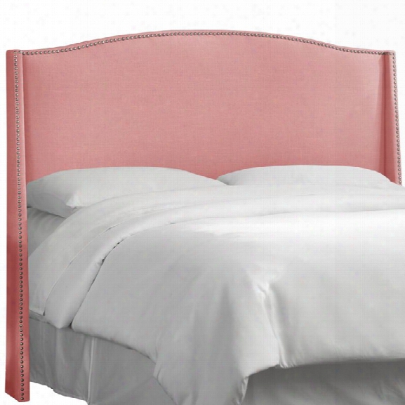 Skyline Furniture Upholstered California King Headboard In Linen Petal