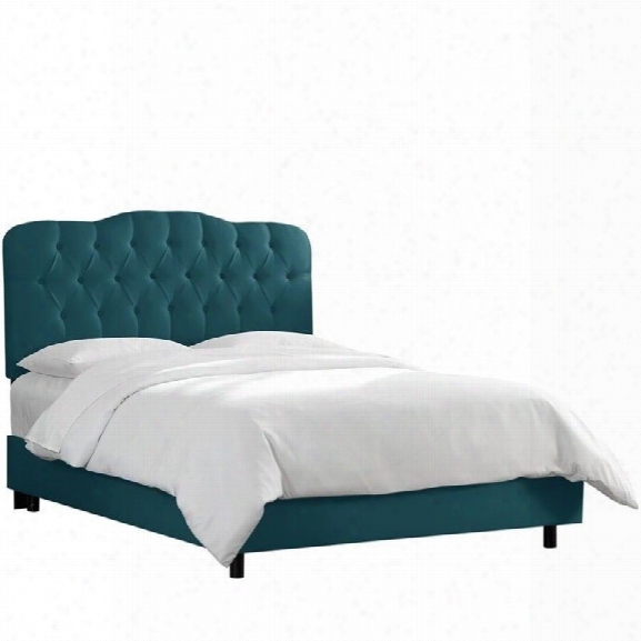 Skyline Tufted Bed In Peacock-california King