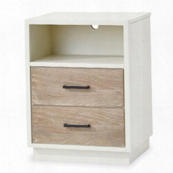 Smartstuff Myroom 2 Drawer Nightstand In Parchment And Elm