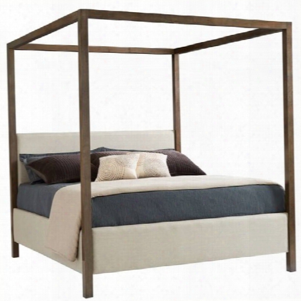 Stanley Furniture Panavista Archetype California King Canopy Bed In Quicksilver
