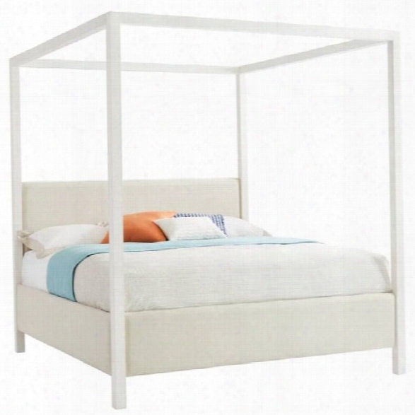 Stanley Furniture Panavista Archetype California King Canopy Bed In Alabaster