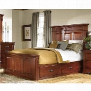 A-America Kalispell King Panel Storage Bed in Mahogany