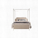 Hillsdale McArthur King Panel Canopy Bed in Oatmeal