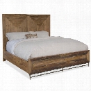 Hooker Furniture L'Usine Calfornia King Panel Bed in Medium Wood