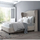 ZUO Enlightenment Upholstered Queen Bed in Beige