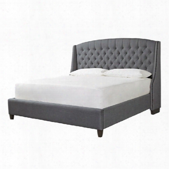 Universal Furniture Curated Halston King Upholstered Bed In Gray