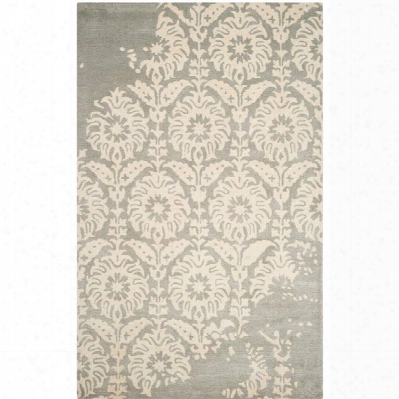 Safavieh Bella 8' X 10' Hand Tufted Wool Rug In Light Gray And Ivory