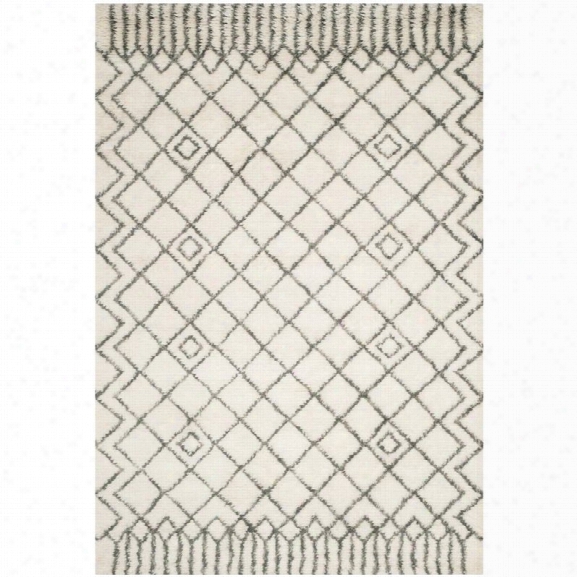 Safavieh Casablanca  Shag 8' X 10' Hand Tufted Rug In Ivory And Gray