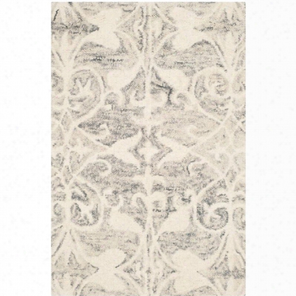 Safavieh Chatham 8' X 10' Hand Tufted Wool Rug In Light Gray And Ivory