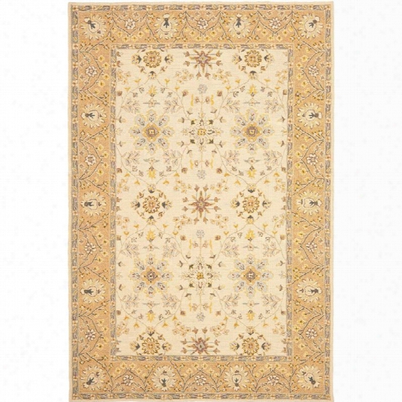 Safavieh Durarug 9' X 12' Hand Hooked Rug In Ivory And Beige