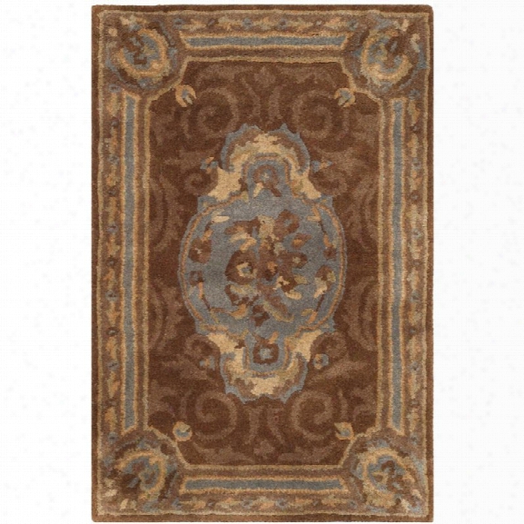 Safavieh Empire 9'6 X 13'6 Hand Tufted Wool Rug In Blue And Brown