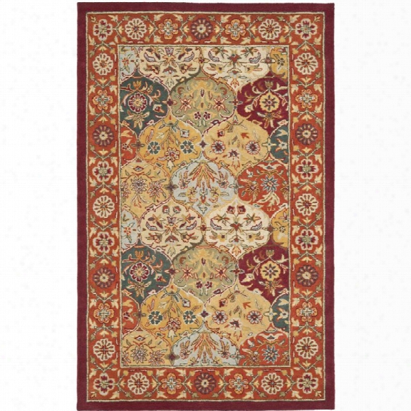 Safavieh Heritage 12' X 15' Hand Tufted Wool Pile Rug In And Red