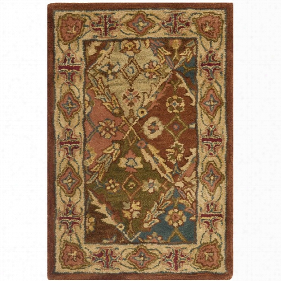 Safavieh Heritage 12' X 18' Hand Tufted Wool Rug In Beige And Beige