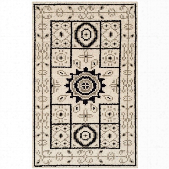 Safavieh Kenya 9' X 12' Hand Knotted Wool Pile Rug In Ivory And Gray