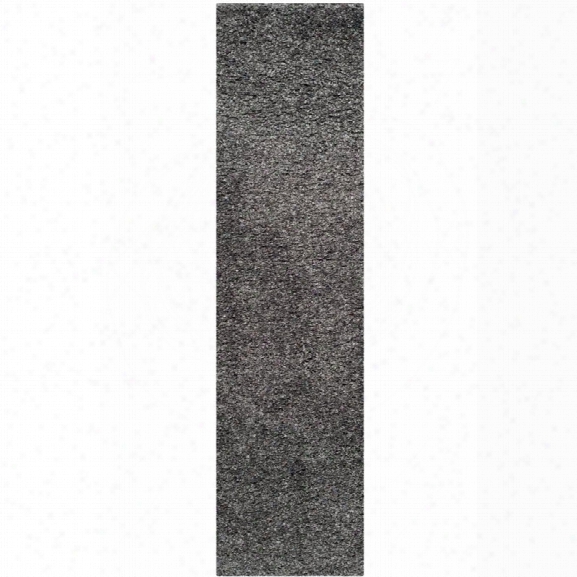 Safavieh Santa Monica Shag 9'6 X 13' Power Loomed Rug In Dark Gray