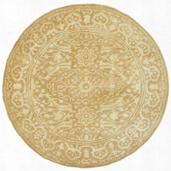 Safavieh Silk Road 8' Round Hand Tufted Rug In Ivory