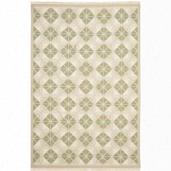 Safavieh Sumak 9' X 12' Flatweave Wool Rug In Blue And Beige