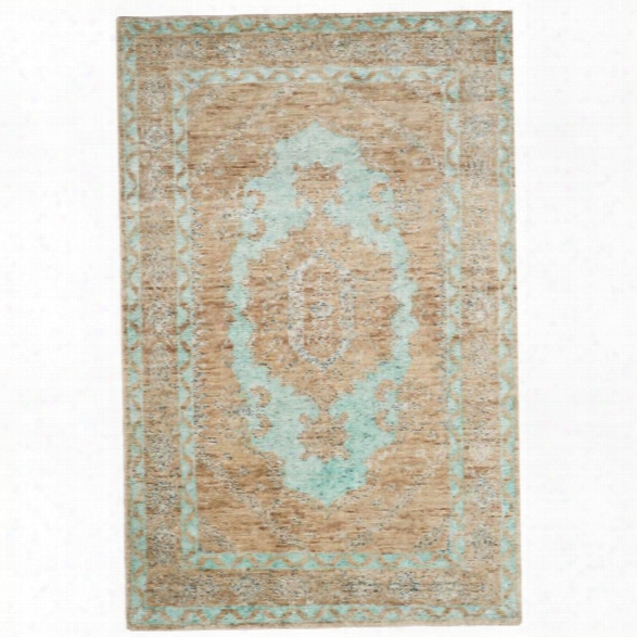 Safavieh Tangier 8' X 10' Hand Knotted Rug In Seafoam And Beige